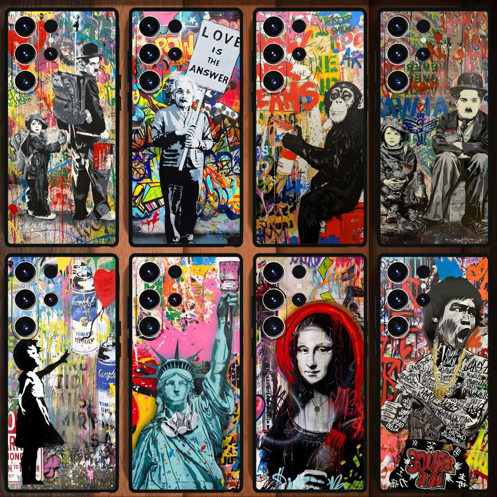 Phone Cases Black - Banksy graffiti arte caso de telefone