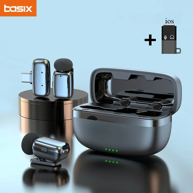 Phone Cases Video - Conjunto de Microfone Lavalier Sem Fio