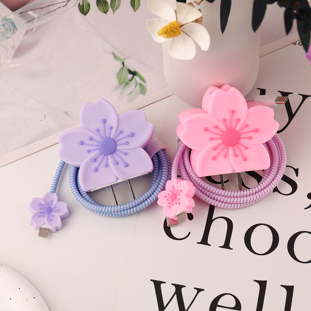 Phone Cases Cherry - Pétala de carregador roxo para iphone