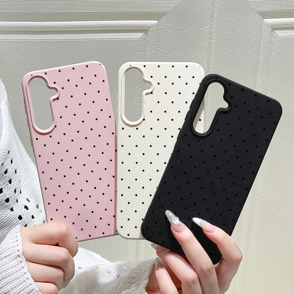 Phone Cases Samsung S25 Fe - Capa de Silicone com Bolinhas Estilo