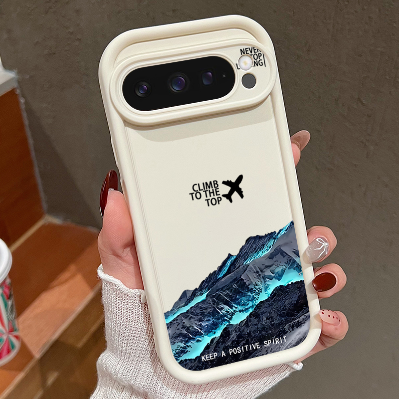 Phone Cases Google Pixel 9A - Avião neve montanha padrão caso de