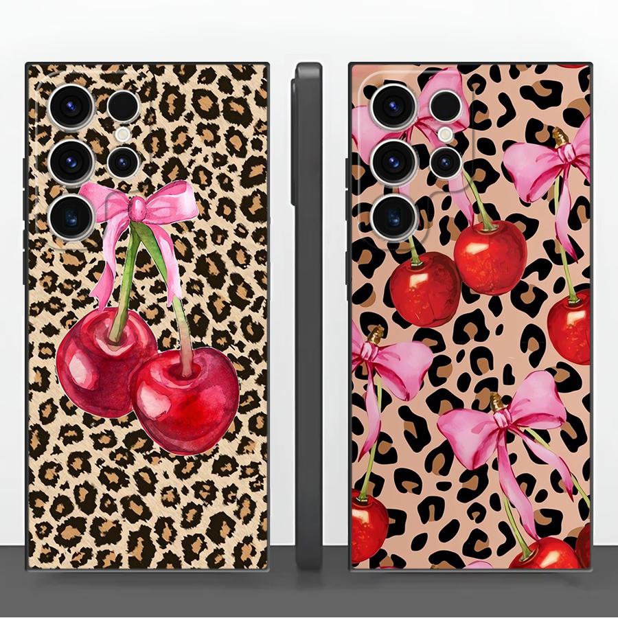Phone Cases Cherry - Capa de Telefone Leopard Cherry para