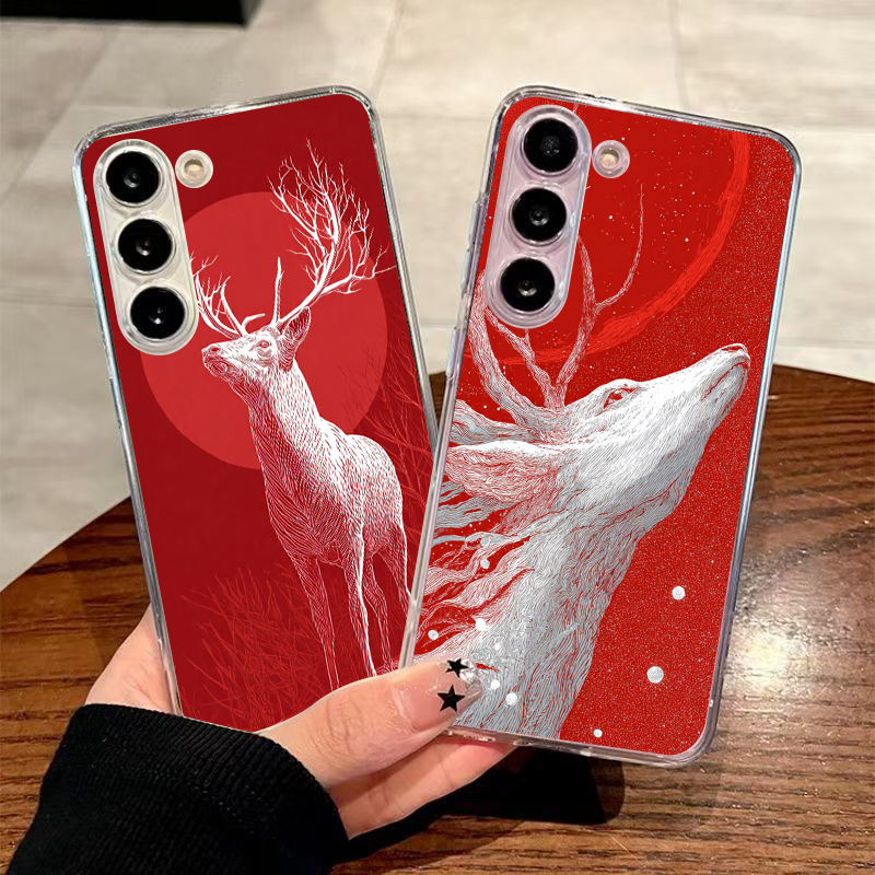Phone Cases Red Deer - Capa de Telefone Transparente de TPU
