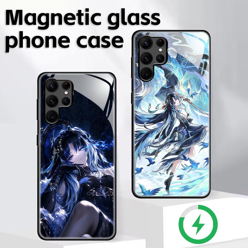 Phone Cases For Samsung S22 - Capa Magnética de Vidro Wuthering Waves