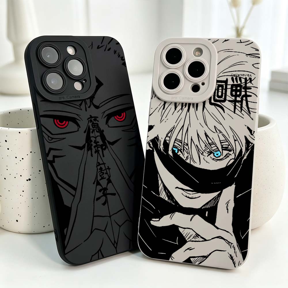 Phone Cases Iphone 15 - Capa de Silicone Macia Anime Jujutsu