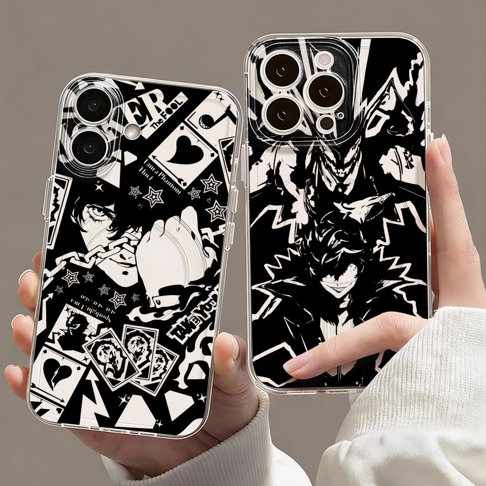 Phone Cases Iphone 15 - Capa Magnética Transparente Game Persona 5