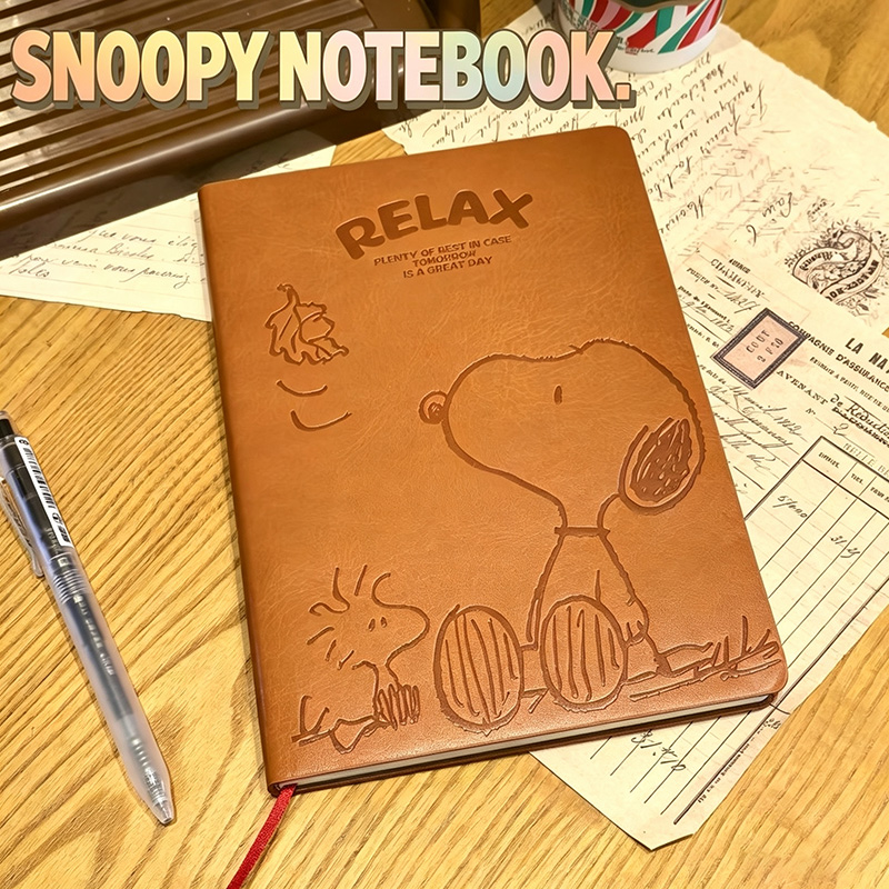 Phone Cases The Dairy - Caderno de Couro A5 Vintage Snoopy