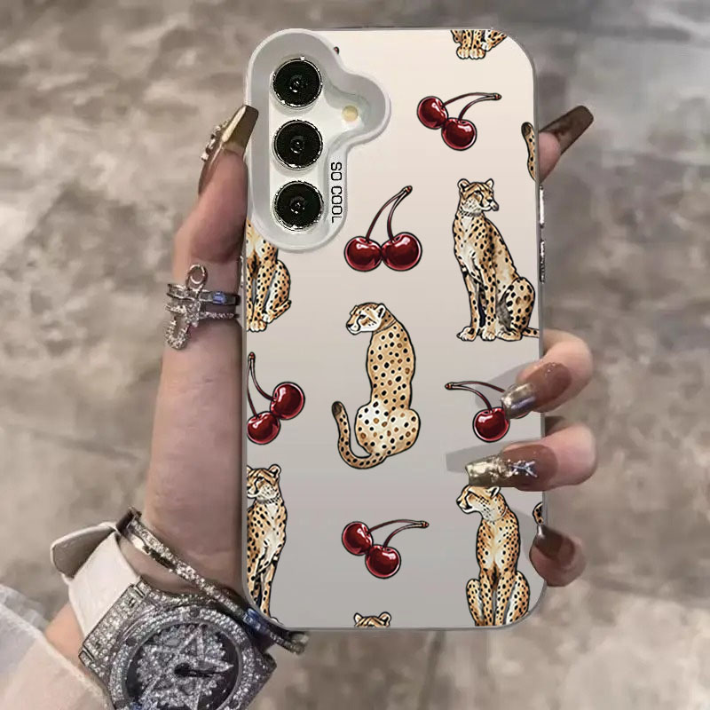 Cereja leopardo design laser c - Phone Cases Cherry avaliação e preço