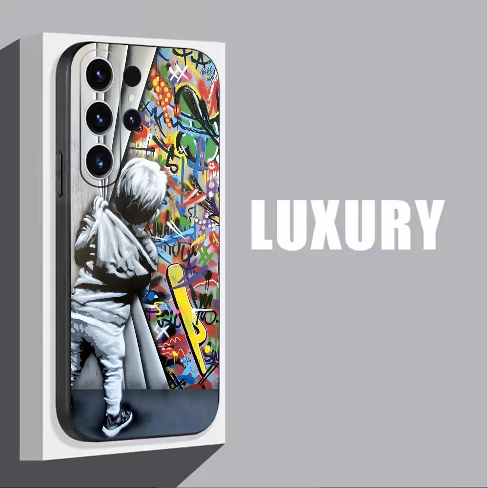 Banksy graffiti arte caso de t - Phone Cases Black avaliação e preço