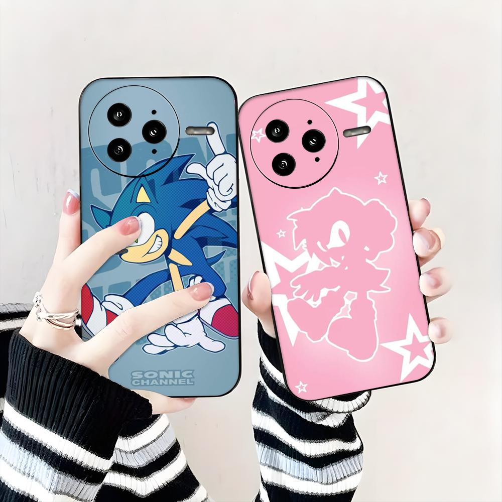 S-SonicES Cartoon H-HedgehogES - Phone Cases Black avaliação e preço