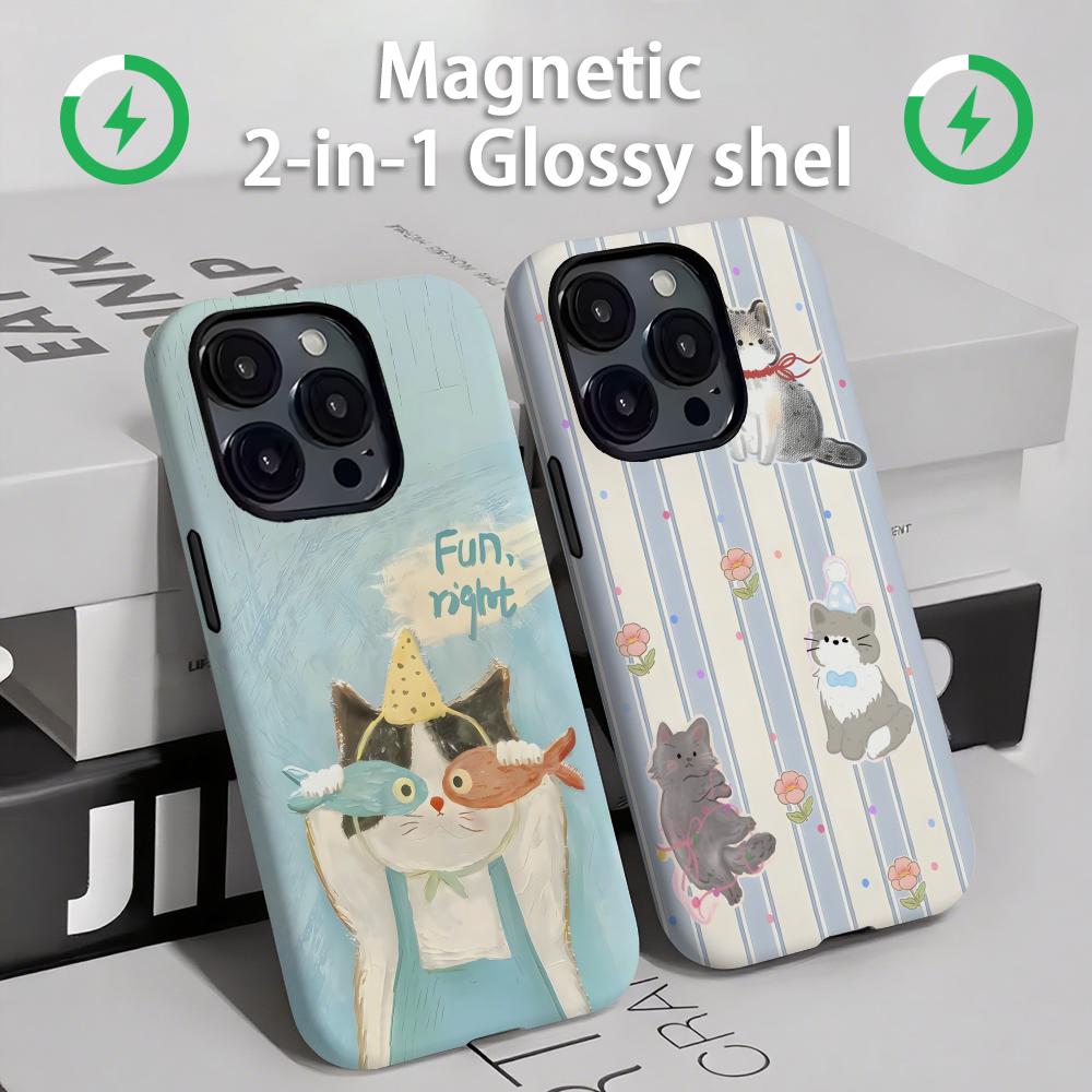 Gatos e cães bonitos caso de t - Phone Cases Iphone 15 avaliação e preço